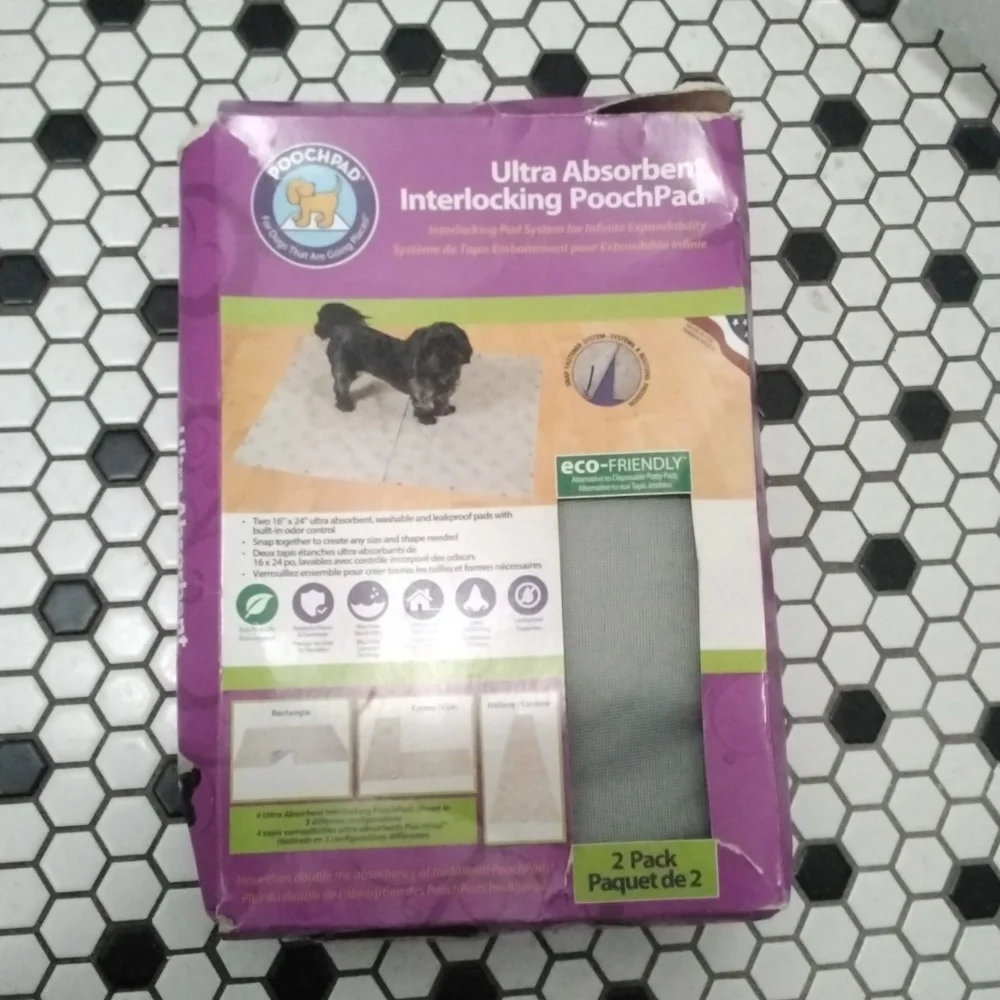 NWT: POOCHPAD, REUSABLE/WASHABLE ULTRA ABSORBENT LEAKPROOF POTTY PAD SYSTEM.